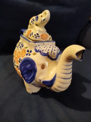 Teiera Elefante Ceramica Decorata