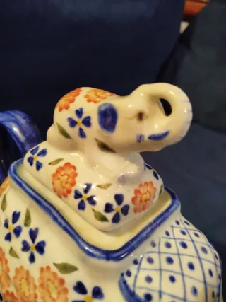 Teiera Elefante Ceramica Decorata