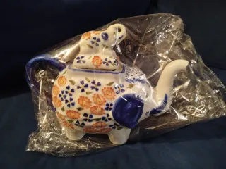 Teiera Elefante Ceramica Decorata