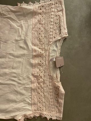 Camiseta Sfera encaje salmón Talla S