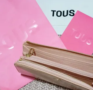 Billetera Tous Piel Rosa Palo Sin Estrenar