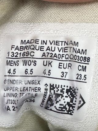 Converse All Star bianche Tg 37