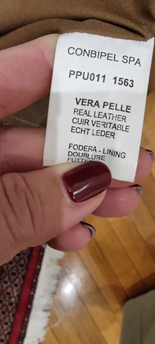 Giubbino in pelle Conbipel uomo taglia