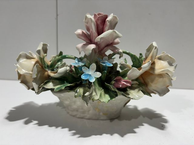 Cesta Flores Porcelana Centro Mesa