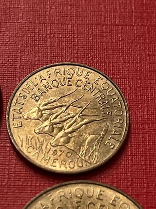 Set di 4 monete antiche del Camerun