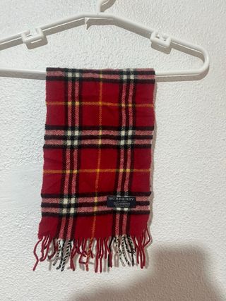 Bufanda Burberry Tartán Roja