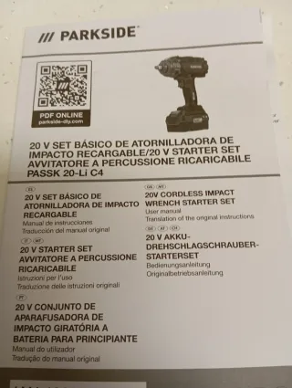 Parkside Atornilladora de Impacto a Batería