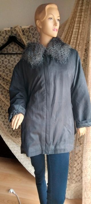 Chaquetón Antelina Gris Talla 58