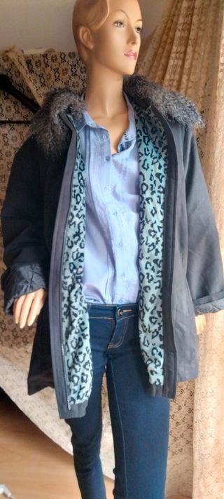 Chaquetón Antelina Gris Talla 58