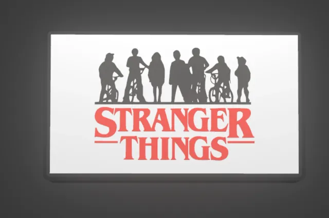 Cartel Luminoso Stranger Things.   2 modelos
