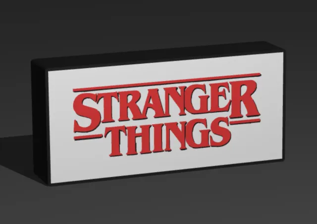 Cartel Luminoso Stranger Things.   2 modelos