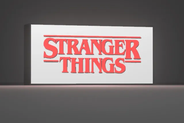 Cartel Luminoso Stranger Things.   2 modelos