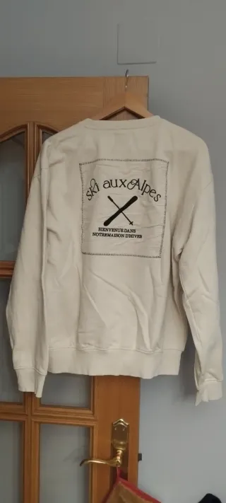 Sudadera Beige Manga Larga Hombre Talla XL