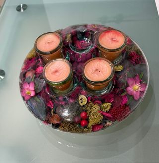 Centro de mesa decorativo flores secas