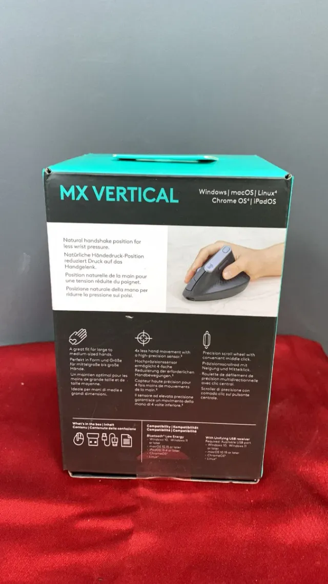 Logitech MX Vertical Ratón Ergonómico Inalámbrico