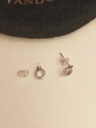 Pendientes Pandora Aro Plata.