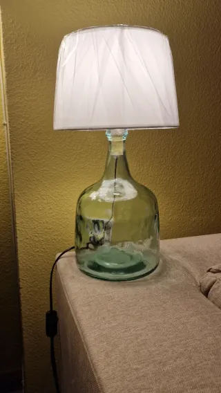 Lámpara Damajuana Vidrio Verde