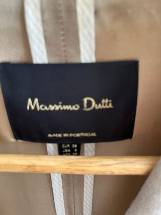 Americana Massimo Dutti Beige Talla 38