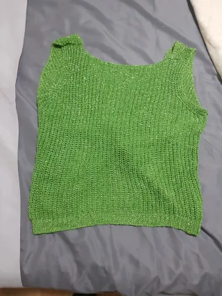 Top camiseta verde talla m