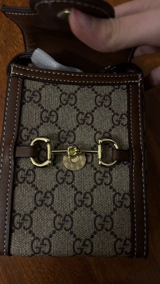 Tracolla Gucci GG Beige/Marrone