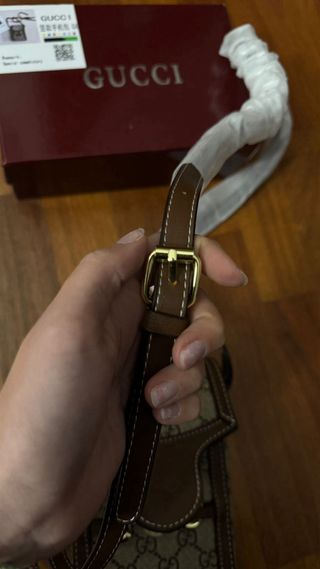 Tracolla Gucci GG Beige/Marrone