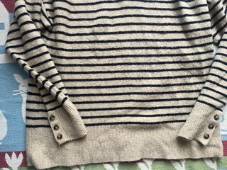 Jersey oversize rayas negras y crema