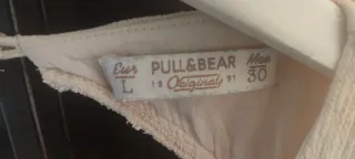 Maglia lunga pizzo beige