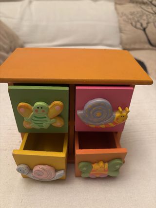 Caja joyero madera infantil 4 cajones