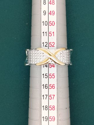 Anillo Plata Ley 925 Diseño Cruzado