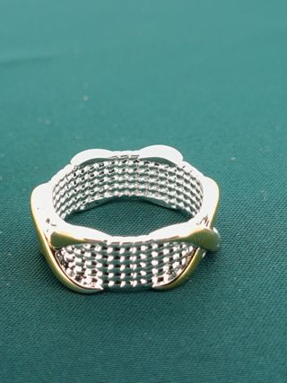 Anillo Plata Ley 925 Diseño Cruzado