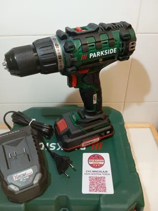 Taladro Parkside 20V con Batería y Cargador
