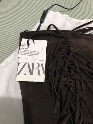 Botas Zara Ante Marrón con Flecos
