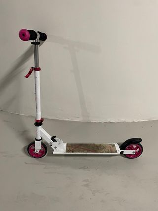 Patinete infantil Mummy blanco y rosa