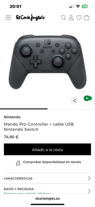Controller Pro Nintendo Switch Originale Nero