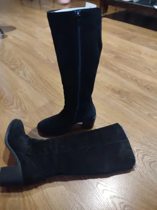 Botas altas ante negro talla 38