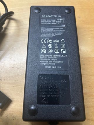 19V 7.1A 135W Cargador portatil Acer Aspire 7