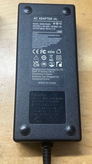 19V 7.1A 135W Cargador portatil Acer Aspire 7