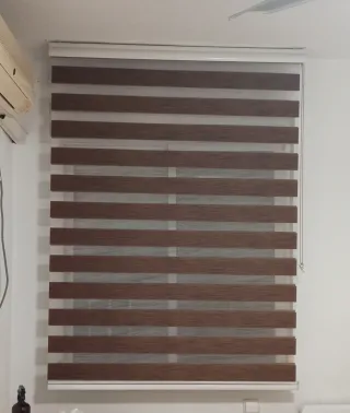 Tende giorno e notte marrone e bianco