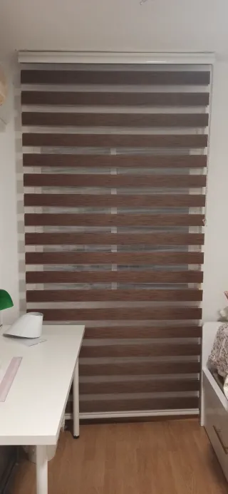 Tende giorno e notte marrone e bianco