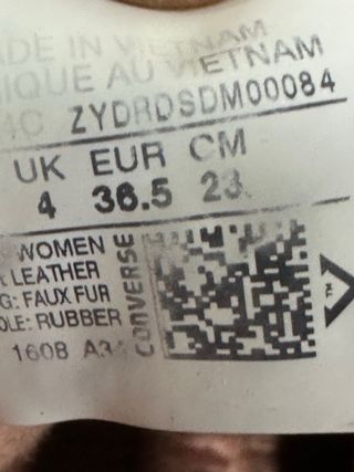 Converse All Star Pelle Rosa Tg 37