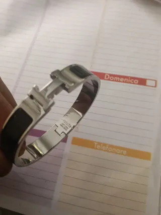 Bracciale Hermes Argento e Nero