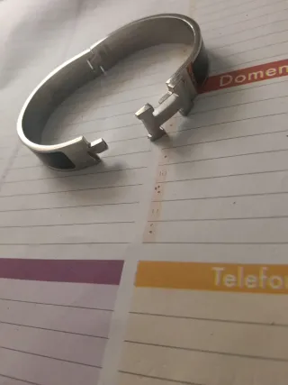 Bracciale Hermes Argento e Nero