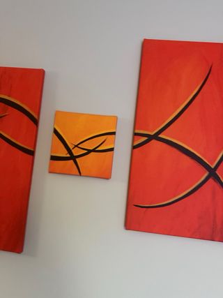 Tríptico Diseño Naranja y Rojo