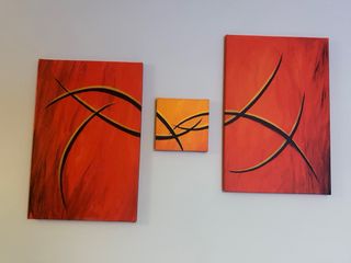 Tríptico Diseño Naranja y Rojo