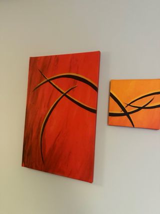 Tríptico Diseño Naranja y Rojo