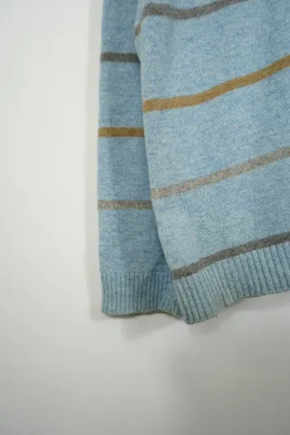 Jersey Lacoste de lana Azul Rayas