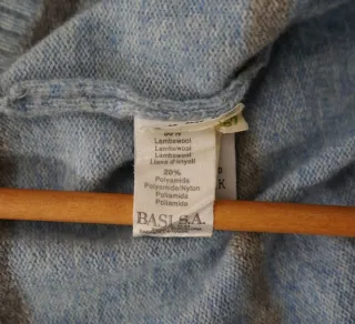 Jersey Lacoste de lana Azul Rayas