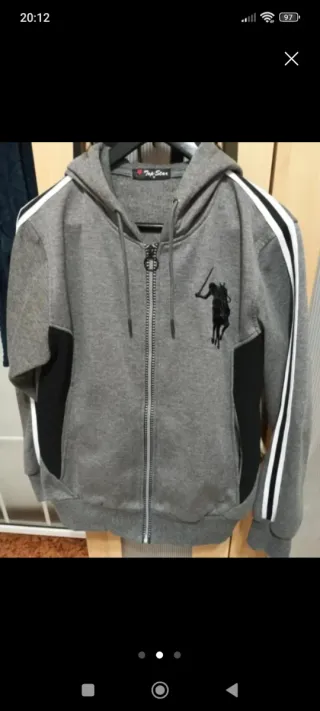 Sudadera Top Star Gris y Negra