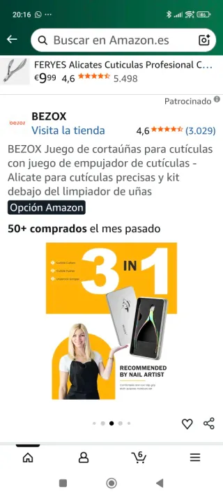 Manicura BEZOX multicolor