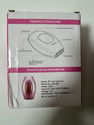 Depiladora Láser Unisex Blanc